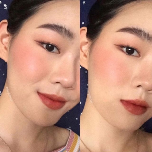 Má hồng loang trái đào bắt sáng Paradise Blusher Kèm bông mút