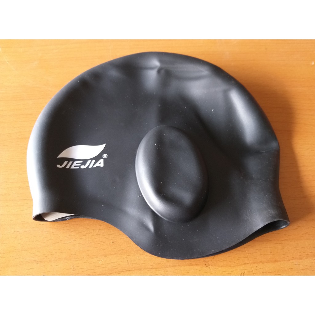 Mũ bơi JIEJIA, mũ bơi SWIMMING CAP cao cấp có bịt tai chống nước cực tốt bằng silicone