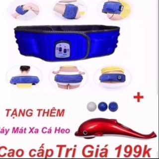 Đai massa đặc trị vùng bụng X5 giảm mõ bụng hiệu quả+ Tặng masa mini cá heo