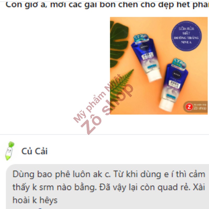 Sữa rửa mặt dưỡng dưỡng trắng - Nivea Creme Care 130g