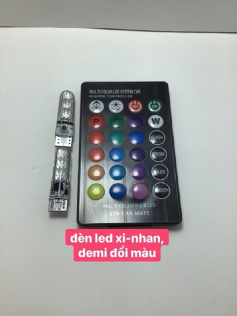 đèn led xi-nhan, demi đổi màu có remote