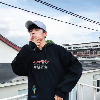 ÁO KHOÁC ÁO HOODIE NỈ NGOẠI THÊU CHỮ HÀN GẠCH MÀU ĐEN , XANH VÀ VÀNG