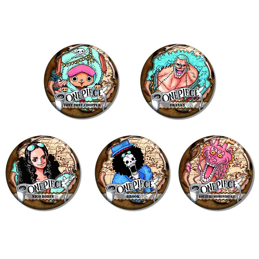( 1 chiếc ) Huy hiệu anime chibi in hình ONE PIECE ĐẢO HẢI TẶC pin cài áo xinh xắn