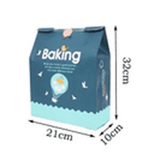 Túi bánh mì hoa cúc ngang Baking xanh da trời - 10 chiếc