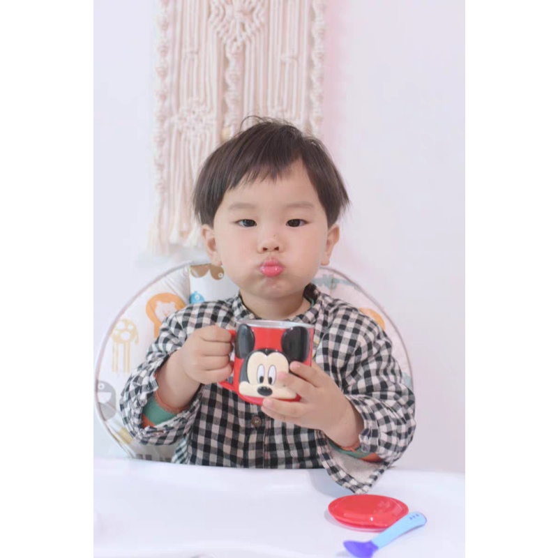 Cốc ly giữ nhiệt uống nước lõi inox 304 Mickey 3D Disney cho trẻ em