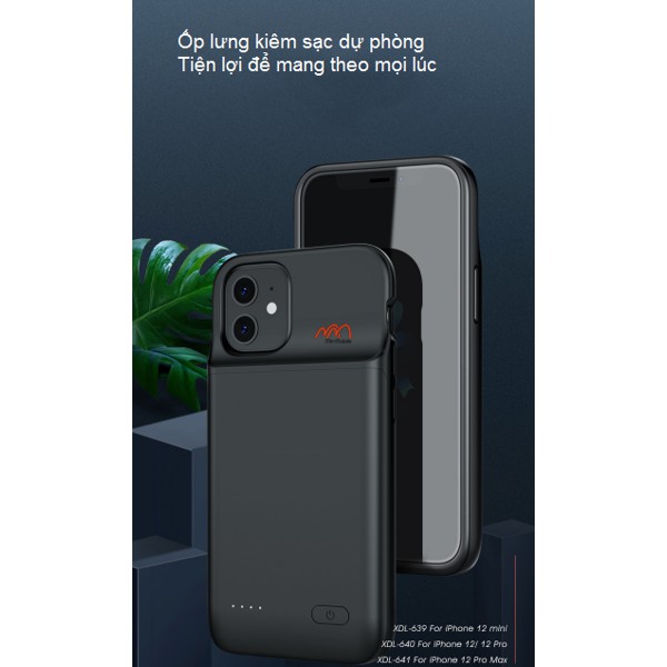 Ốp lưng kiêm sạc dự phòng iPhone 12 4800mAh hiệu Newdery