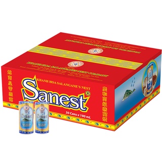 THÙNG 30 LON X 190ML NƯỚC YẾN SANEST KHÁNH HÒA CHÍNH HÃNG