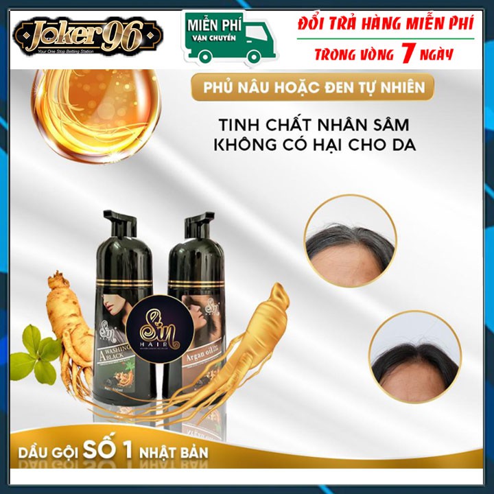 Dầu Gội Phủ Bạc Sin Hair Chiết Xuất Từ Nhân Sâm