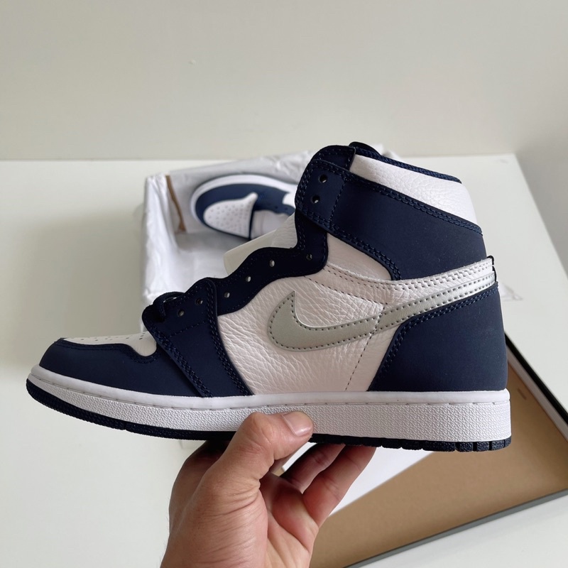 [Hàng Cao Cấp] Giày Jordan Cổ Cao High Navy  - Tặng kèm dây phụ
