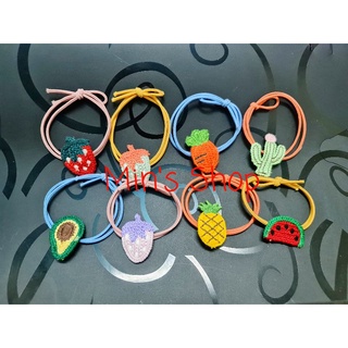 Set 5 dây buộc tóc len trái cây🍓🍍🌵🥑🥕🍉