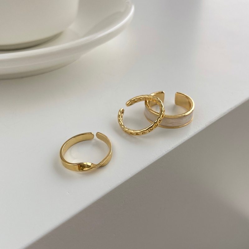 Set 3 Nhẫn Đeo Khớp Ngón Tay Kim Loại Thời Trang Nữ
