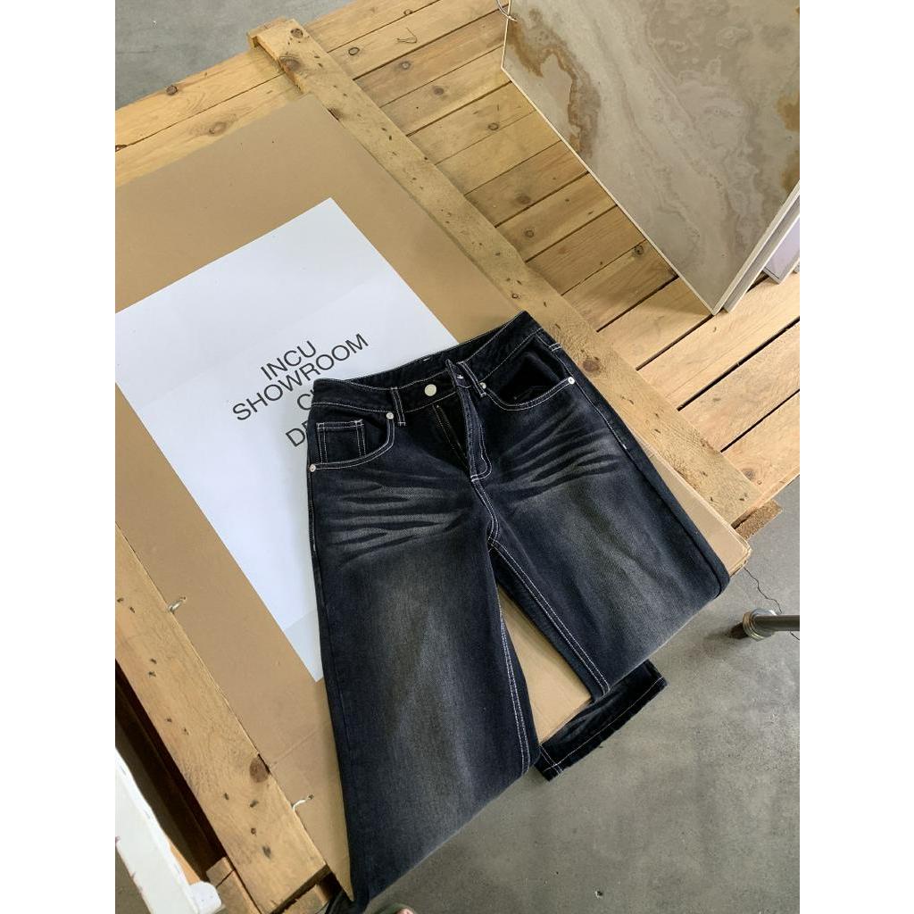 Quần Denim Lưng Thấp Phong Cách Retro 63956