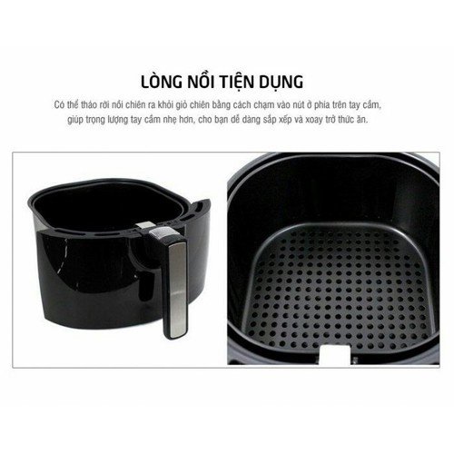 Nồi chiên không dầu điện tử Lock&Lock EJF351BLK - Hàng chính hãng