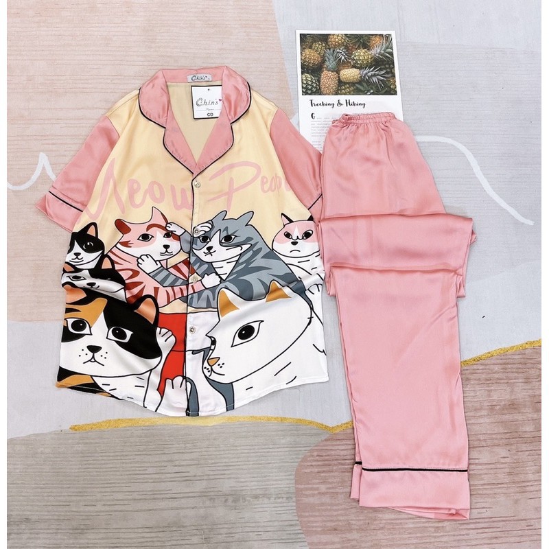 [FREE SHIP] Đồ Ngủ💖Đồ Bộ Pijama Lụa Tay Ngắn-Quần Dài Cao Cấp | BigBuy360 - bigbuy360.vn