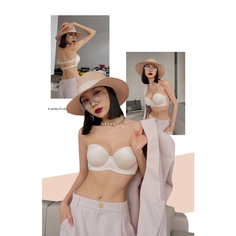 Áo lót nữ không dây cao cấp siêu nâng đẩy ngực chuyên mặc cho áo hở lưng ofelia