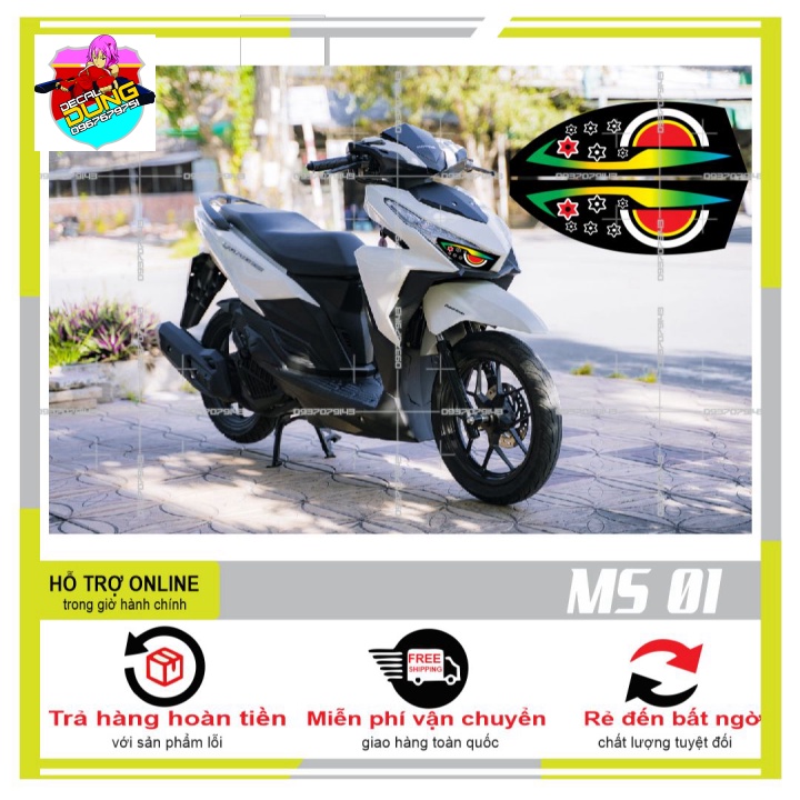 DECAL DÁN ĐÈN SƯƠNG MÙ XE VARIO 2017 (DECAL TRONG SUỐT) MS 01 - DUNG DECAL