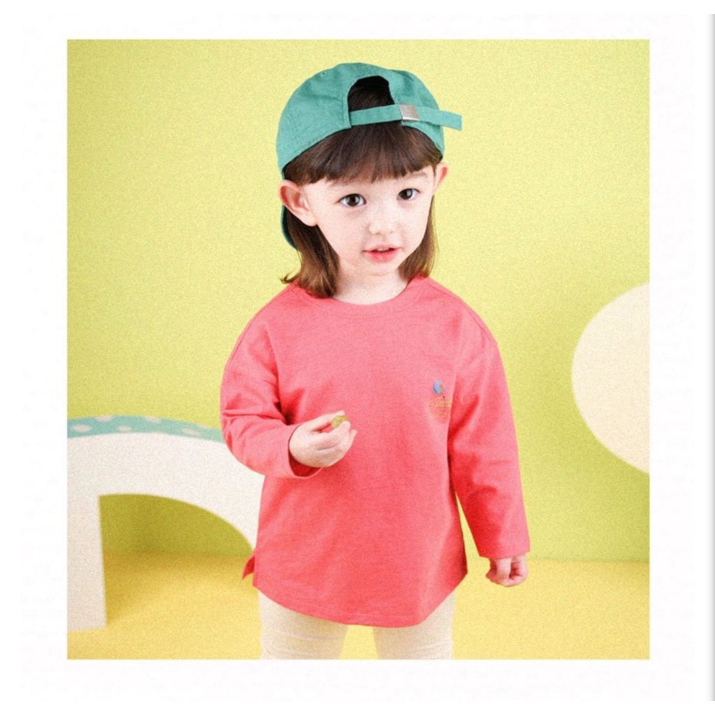 Áo cotton xước dài tay bé trai bé gái ngực khủng long Moli. HA3706