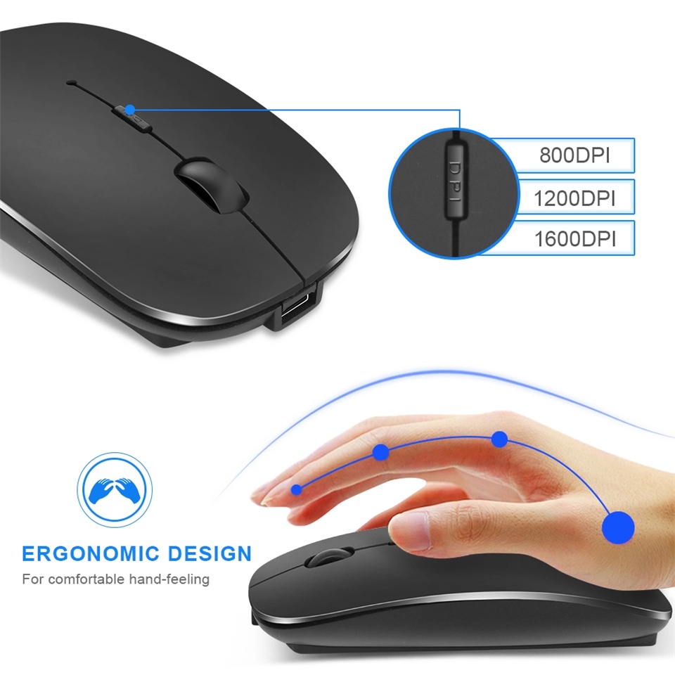 Chuột không dây 2.4Ghz 3 nút có thể điều chỉnh Chuột chơi game không dây với đèn LED