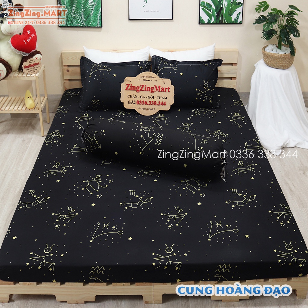 Bộ Ga Gối m4 x2m Poly Ga trải giường | Bộ Drap giường Tuần lộc ( 1 ga + 2 vỏ áo gối ) - ZingZingMart | BigBuy360 - bigbuy360.vn