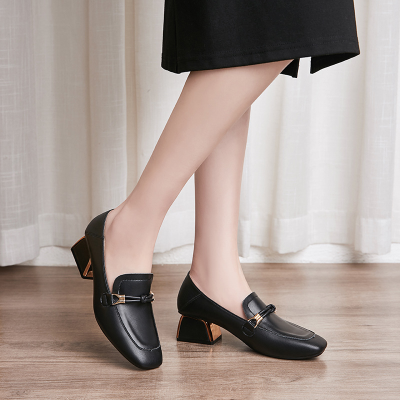 Giày Cao Gót Phong Cách Anh nữ đế 3-5cm