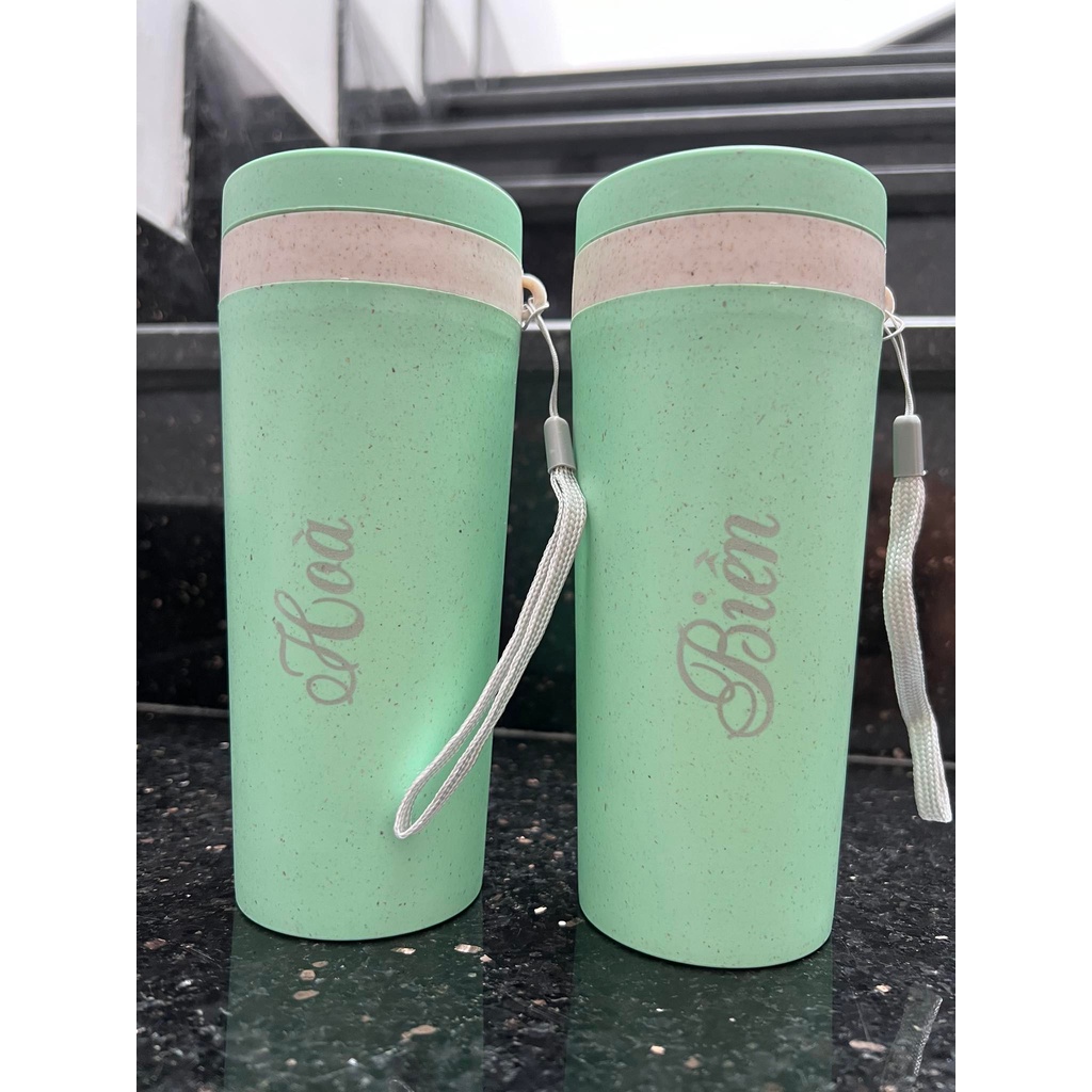 Bình  Đựng Nước Lúa Mạch Có Dây Xách 330ml - In Ấn Logo Theo Yêu Cầu