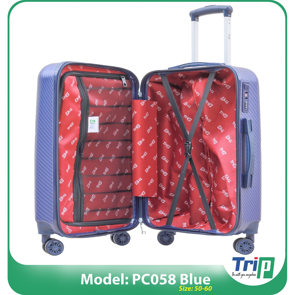 Bộ 2 Vali Chống Trộm TRIP PC058 - Size 22+26inch - Màu Xanh Dương