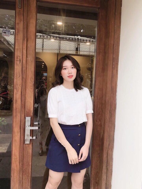 Chân váy A chéo cúc dành cho nữ | BigBuy360 - bigbuy360.vn