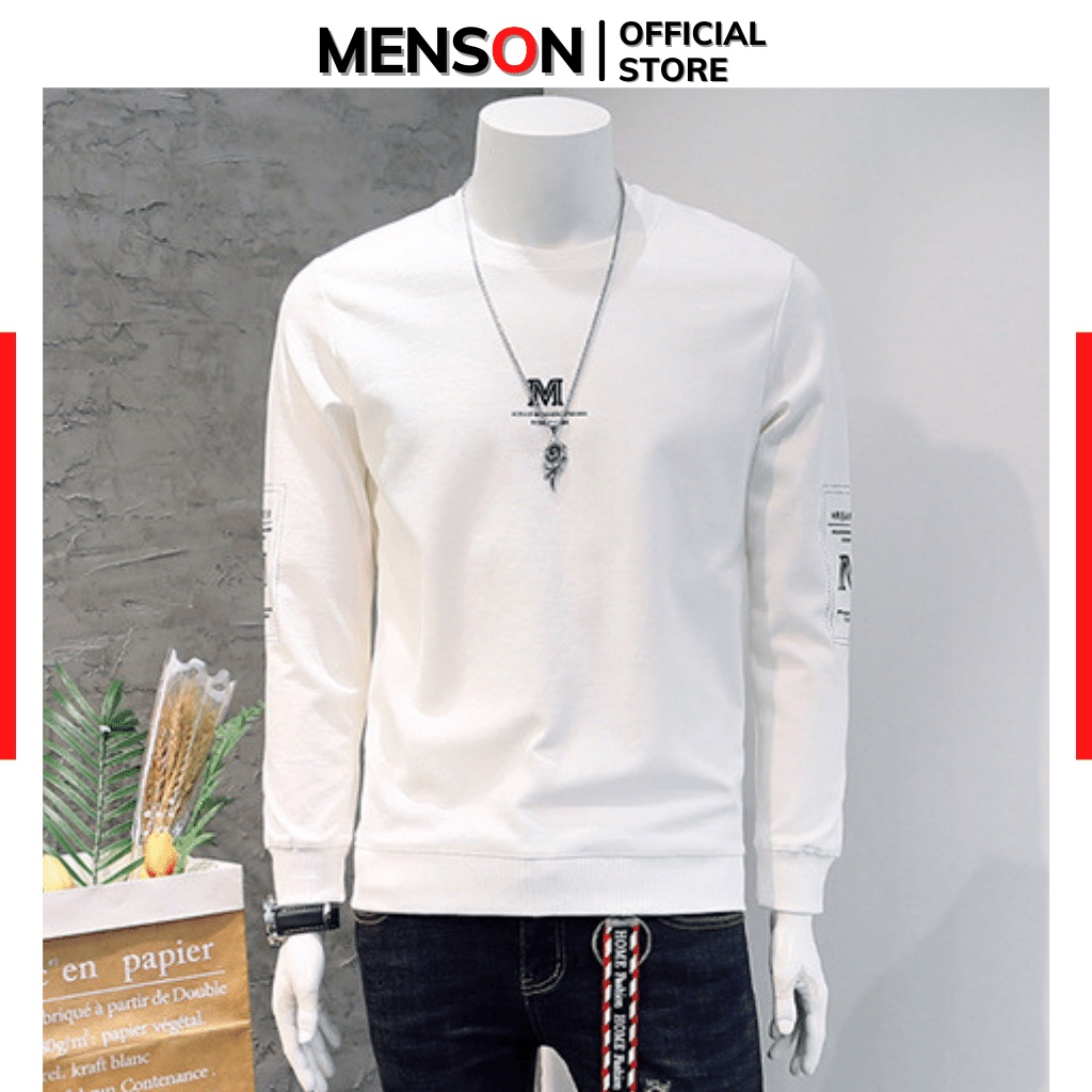 Áo nỉ nam dài tay cổ tròn HÀNG CAO CẤP chất đẹp Áo nỉ len chính hãng thu đông chất mềm mịn MENSON AL12