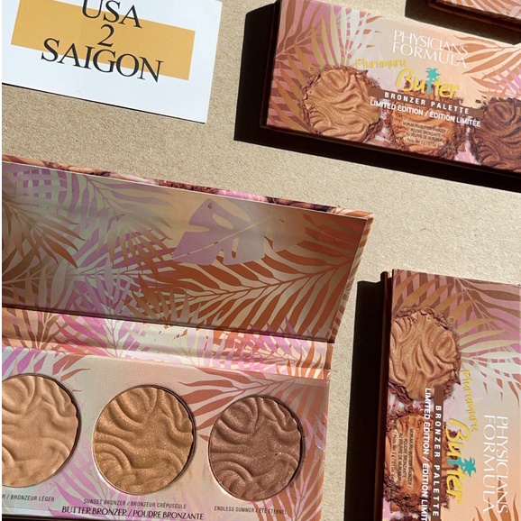 Bảng phấn nén tạo khối bắt sáng cho mặt Physicians Formula Murumuru Butter Bronzer Palette