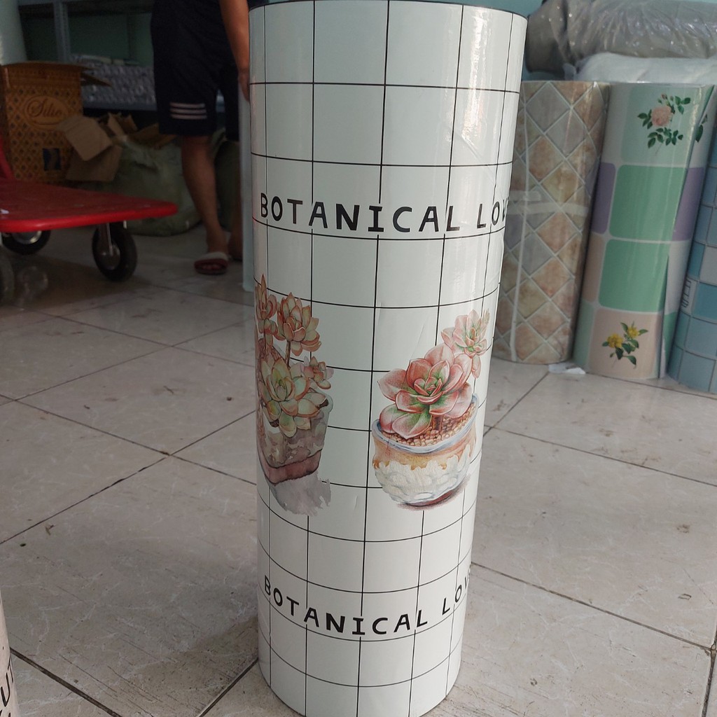 Decal dán bếp tráng nhôm SEN ĐÁ khổ rộng 60cm