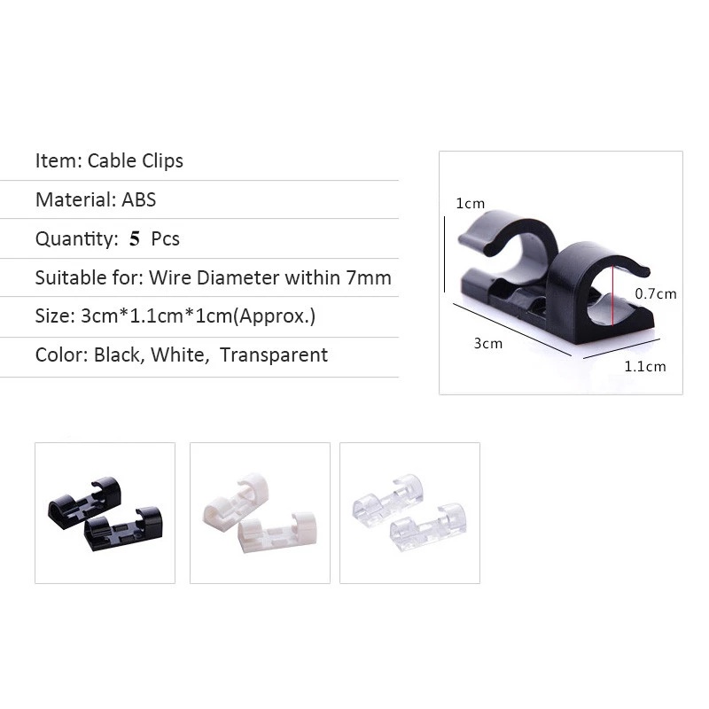 Kẹp cáp treo tường cho cáp sạc thông minh, 16/20 chiếc 3M Harness Bộ lớn. keo dính