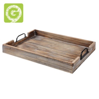 Khay gỗ đựng thức ăn sáng để bàn trang trí