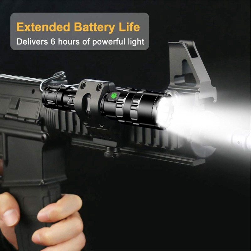 Săn bắn Đèn pin chiến thuật chuyên nghiệp Đèn pin USB có thể sạc lại không thấm nước Đèn chiếu sáng L2 màu trắng