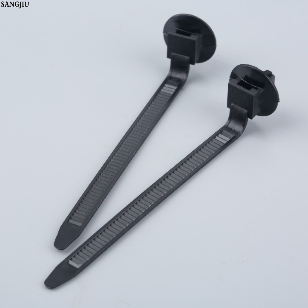 Set 50 Dây Đai Nylon Màu Đen Kẹp Cố Định Dây Cáp Cho Xe Hơi