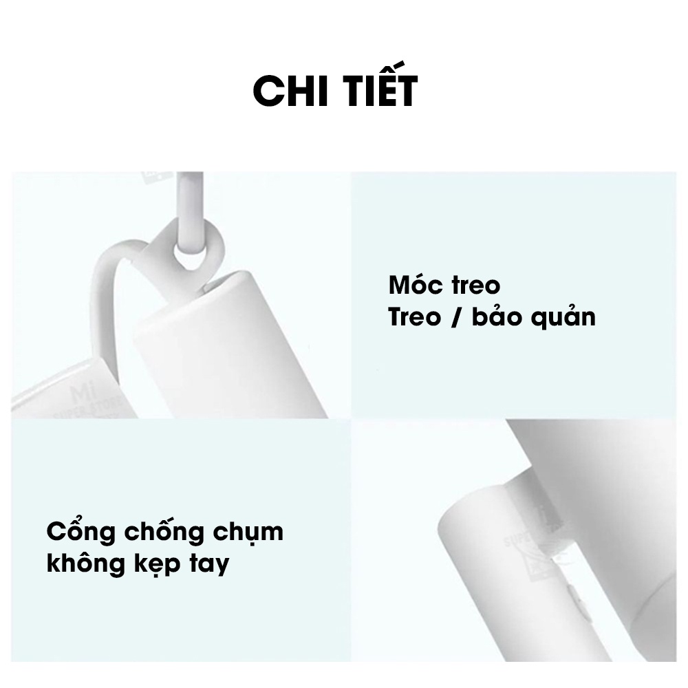 Máy Sấy Tóc Tạo Kiểu Xiaomi H100 Ion Âm Làm Tóc Chuyên Nghiệp 1600W Khô Nhanh Gấp Gọn Tiện Ích