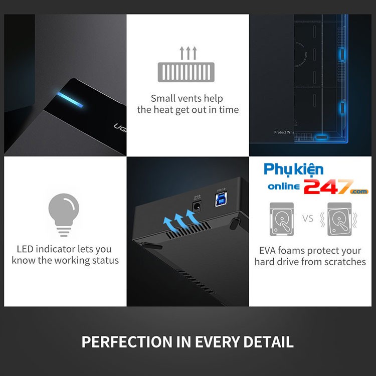 Box đựng ổ cứng PC HDD 3.5 Sata to USB 3.0 làm ổ cứng di động | BigBuy360 - bigbuy360.vn