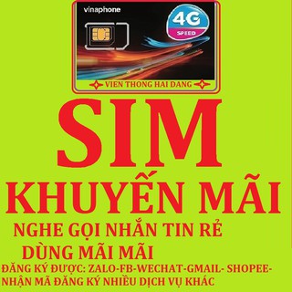 SIM VINA KHUYẾN MÃI SIM GIÁ RẺ