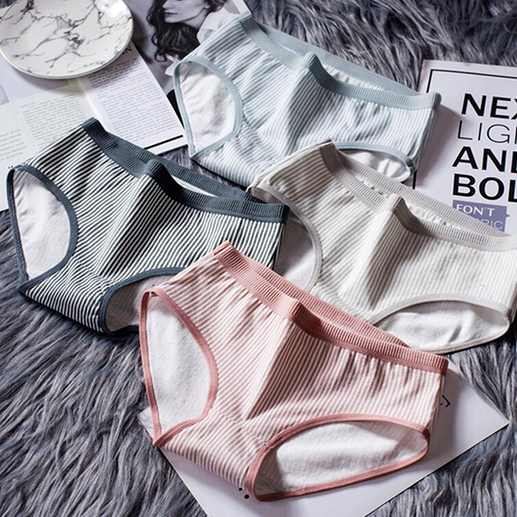 Quần Lót Nữ Quần Lót QLNUDKSOC01 VNXK Chất Cotton Kiểu Dáng Dệt Kim Sọc Siêu Mịn (HÌNH CHỤP THẬT) 01 Cái | BigBuy360 - bigbuy360.vn