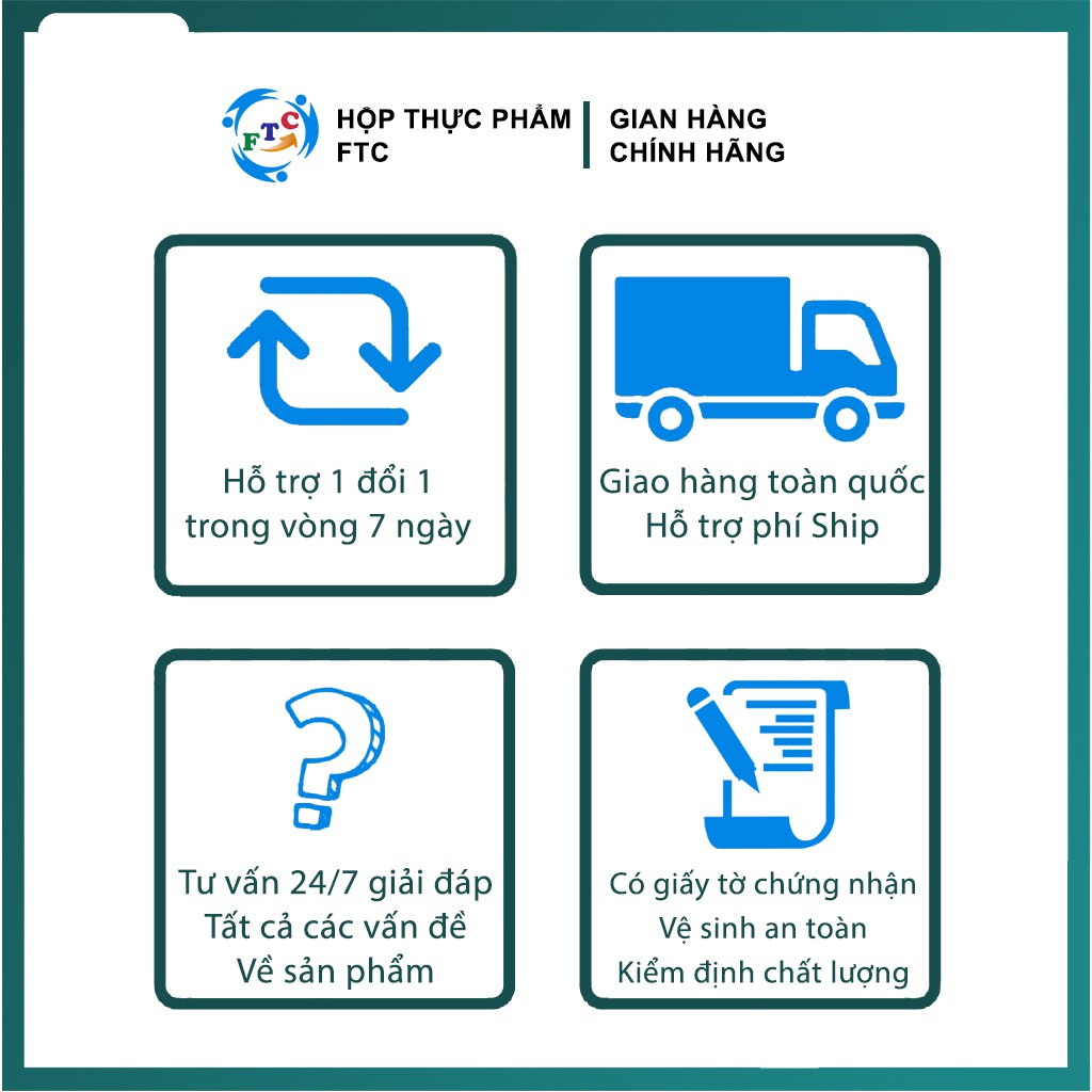 Khay nhôm FTC hộp nhôm 650ml có nắp chắc chắn hàng loại 1 MS190