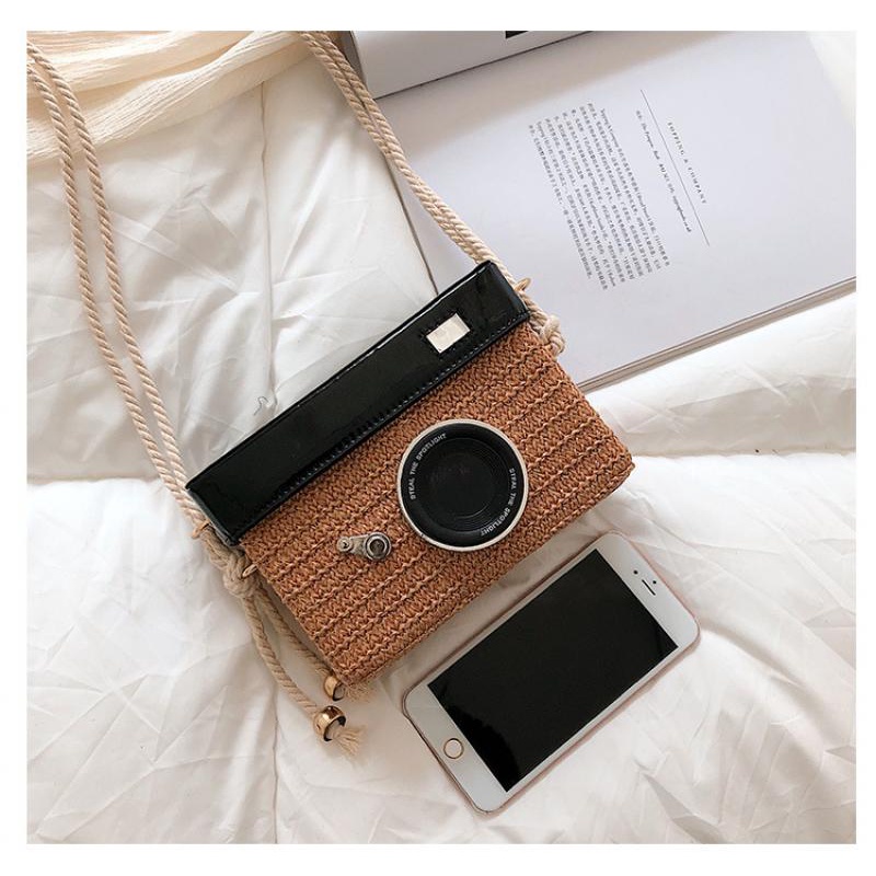 Túi Đeo Chéo Hình Máy Ảnh Thời Trang Mùa Hè Cho Nữ