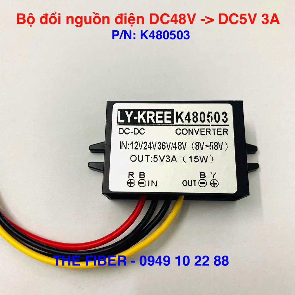 Bộ đổi nguồn DC12V DC24V DC48V sang DC5V 3A 15W