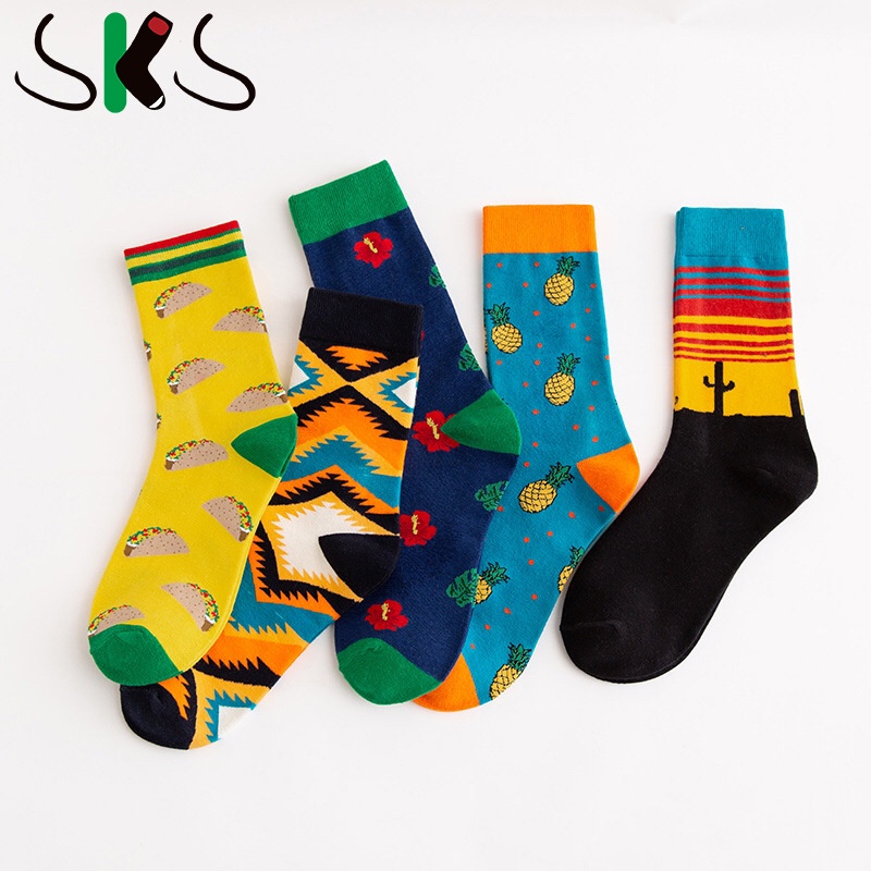 Tất ống vừa WAFNHA D141 họa tiết hoạt hình