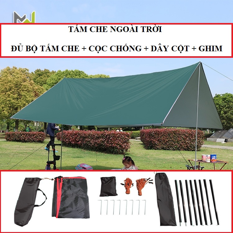 Tấm tăng lều tank bạt che nắng chống mưa bạt lót cắm trại dày nhiều kích thước và kiểu dáng mát mẻ