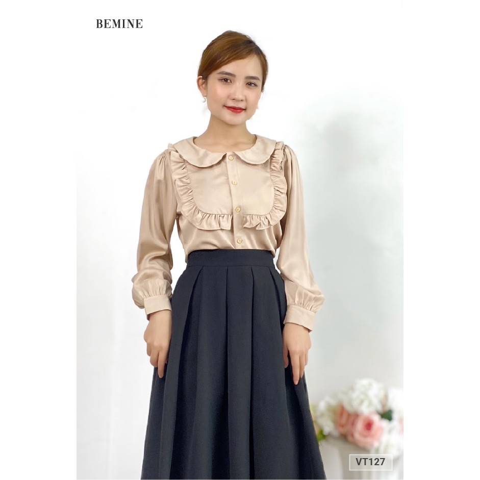 Chân váy dài xếp ly đều BEMINE VT127DEN | BigBuy360 - bigbuy360.vn