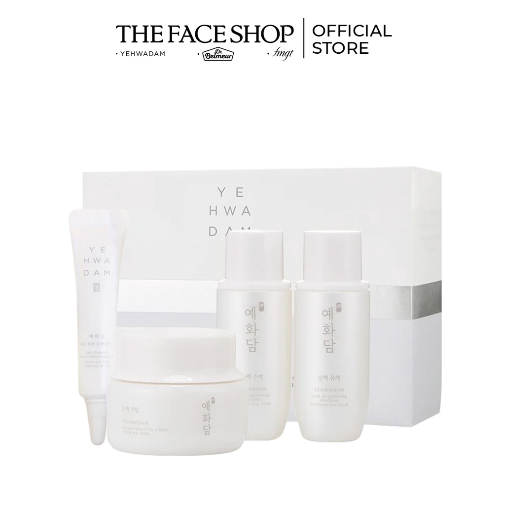 [Hàng tặng]Bộ Sản Phẩm Dưỡng Sáng Da Thefaceshop Yehwadam Jeju Magnolia Pure Brightening Travel Kit (4Pcs)