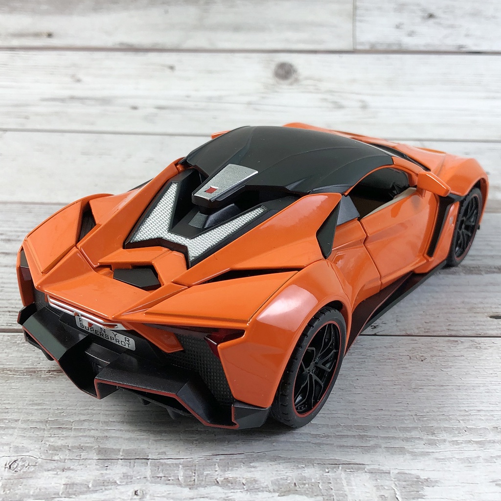 Mô hình xe Lykan Hypersport tỉ lệ 1:24 chất liệu hợp kim, làm quà, trang trí cực chất