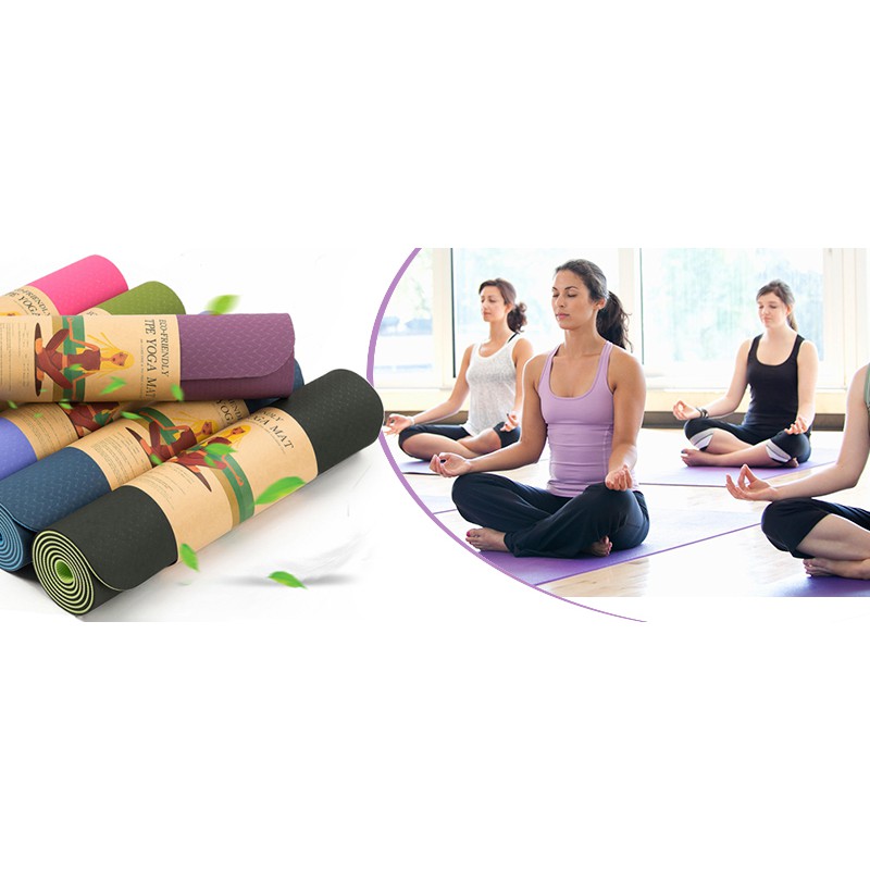 [FREESHIP❤️] THẢM TẬP YOGA TPE CAO CẤP 2 LỚP ĐÀI LOAN - LOẠI I - TẶNG TÚI ĐỰNG THẢM