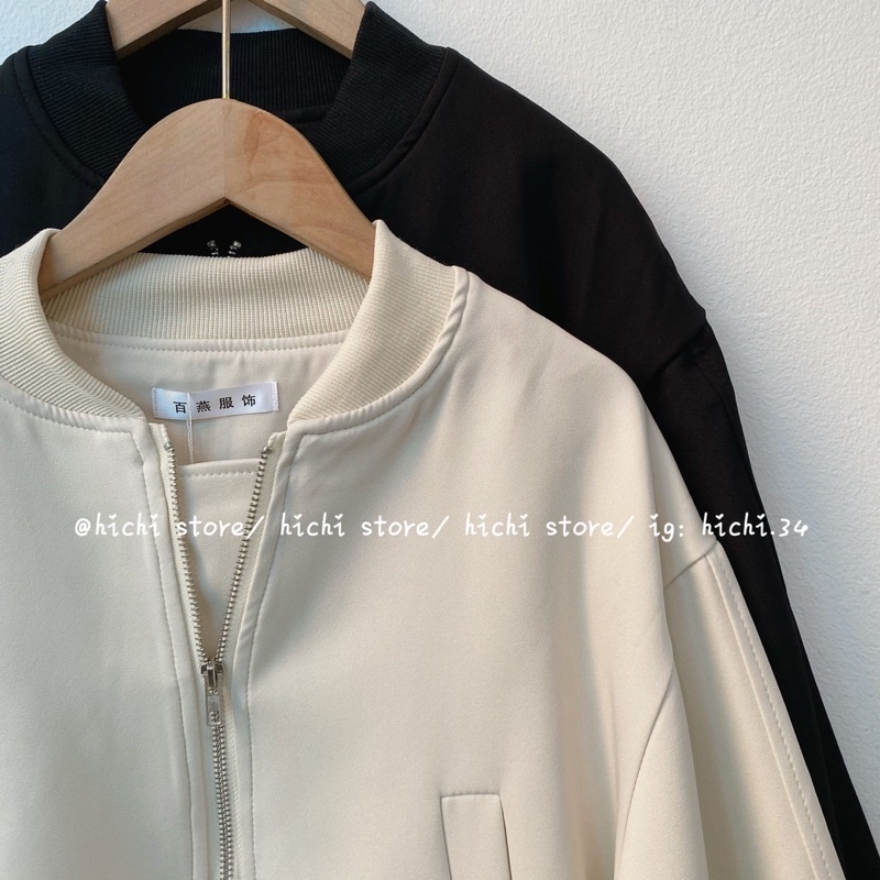 áo khoác croptop khoá kéo tay bồng thời trang hichi | BigBuy360 - bigbuy360.vn