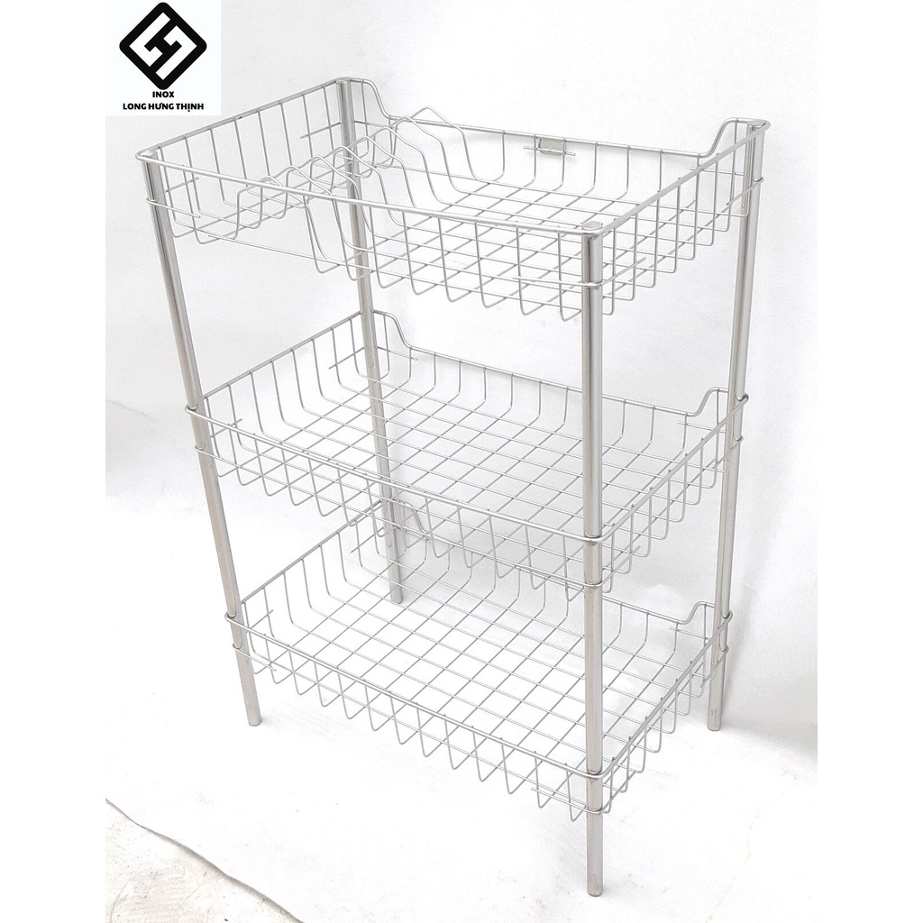 Kệ chén đĩa INOX láp (30x50) 2 tầng, 3 tầng, có sóng đĩa, kệ để tô chén bát đĩa phòng bếp, kệ bếp tiện lợi,tặng nút chân