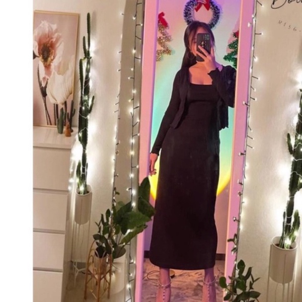 🎀 SET ĐẦM BODY 2 DÂY KÈM ÁO KHOÁC CARDIGAN ✨ - Hàng nhập khẩu